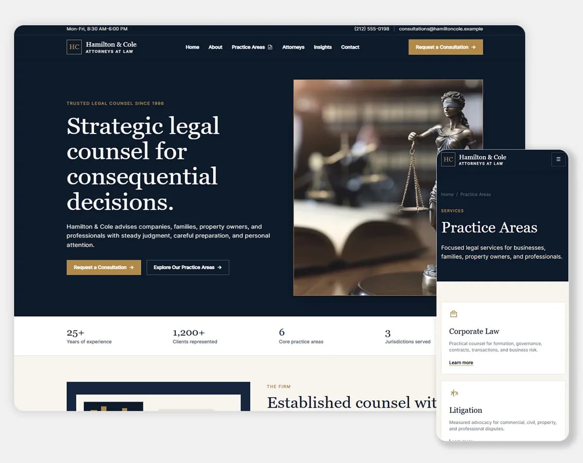Premium Astro Theme for Law Firms