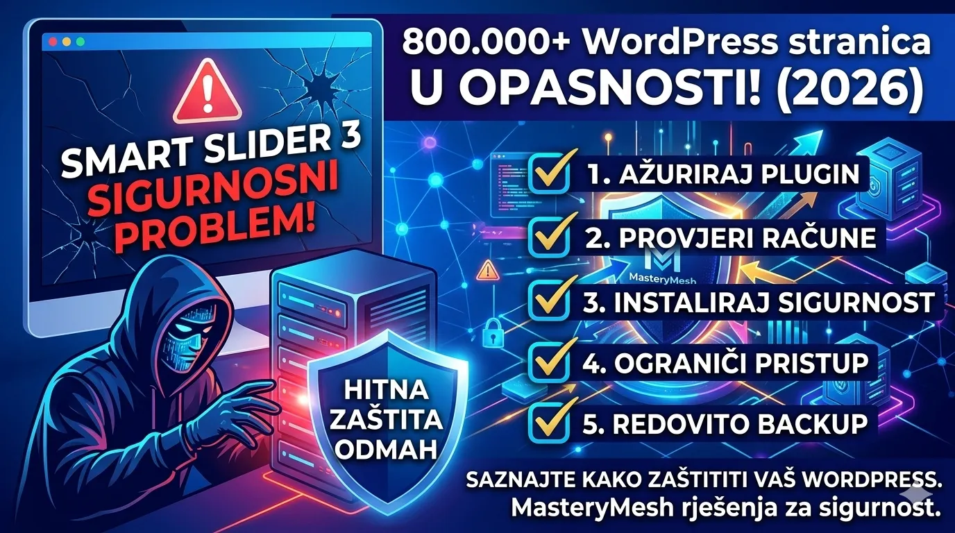 Smart Slider 3 sigurnosni problem (2026) – Kako zaštititi WordPress