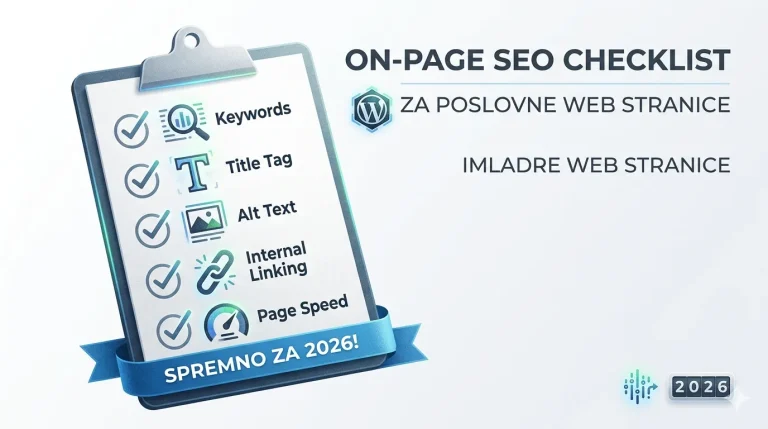 On-Page SEO Checklist: Kako optimizirati web stranicu za 2026. godinu