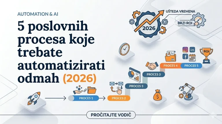 5 poslovnih procesa koje trebate automatizirati odmah (2026)