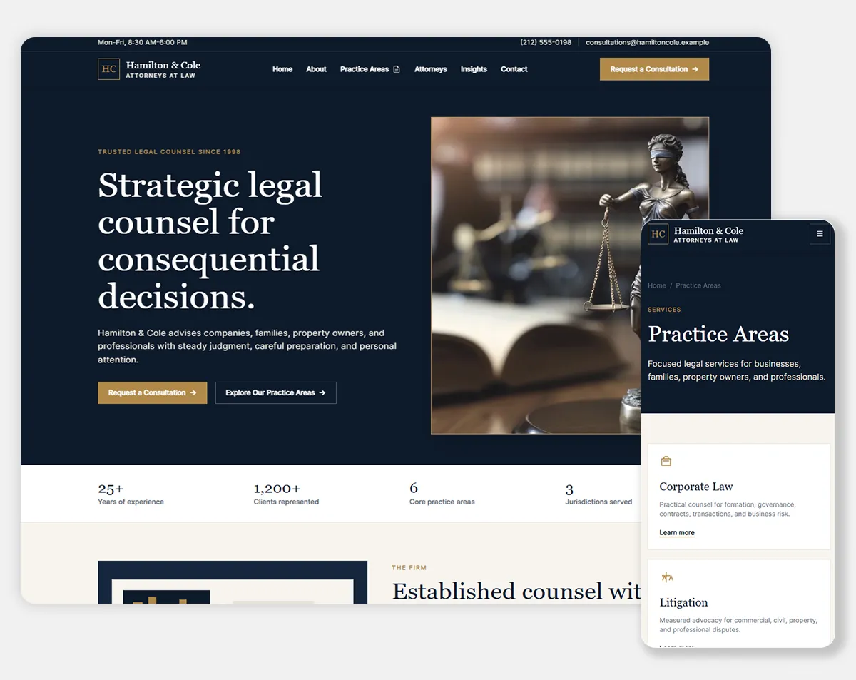 Premium Astro Theme for Law Firms